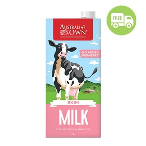 오스트렐리아스밀크 스킴 우유 1L*12개입 (1BOX)  호주 무지방 멸균우유